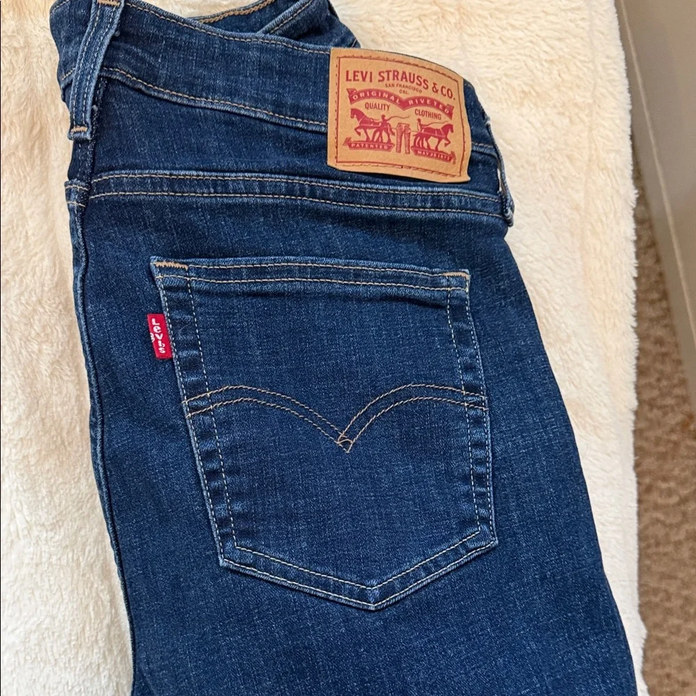 Levi's Women's Dark Blue Straight-Leg Jeans - Pair - Picture 4 of 5